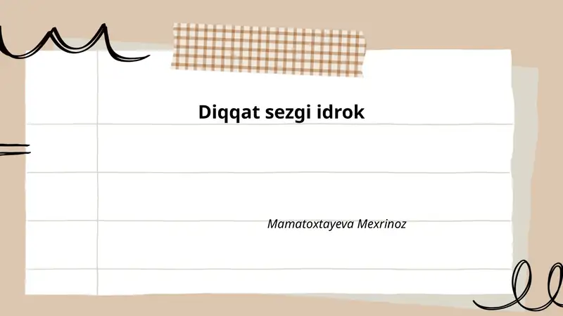 Diqqat sezgi idrok