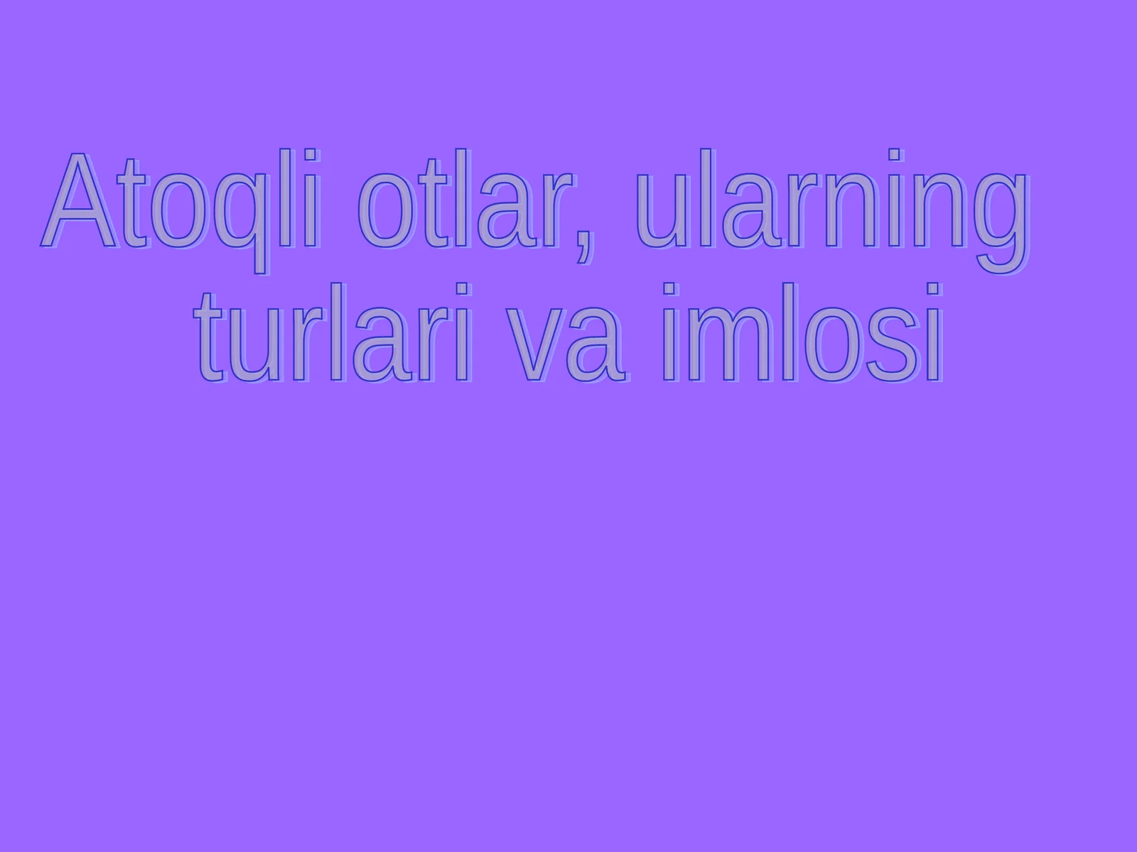 Atoqli otlar