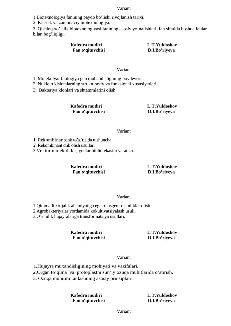 Biotexnologiya fanining paydo bo’lishi rivojlanish tarixi