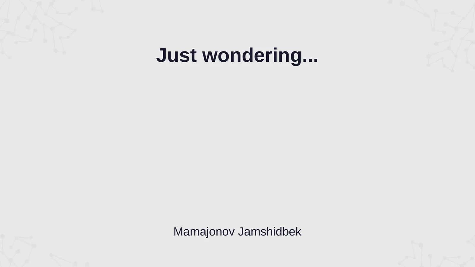 Mamajonov Jamshidbek