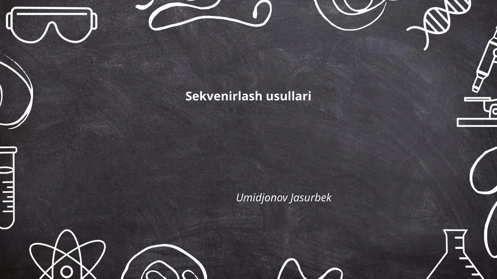 Sekvenirlash usullari
