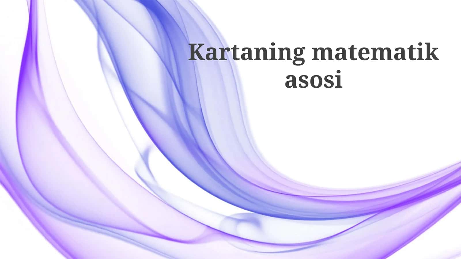 Kartaning matematika asoslari
