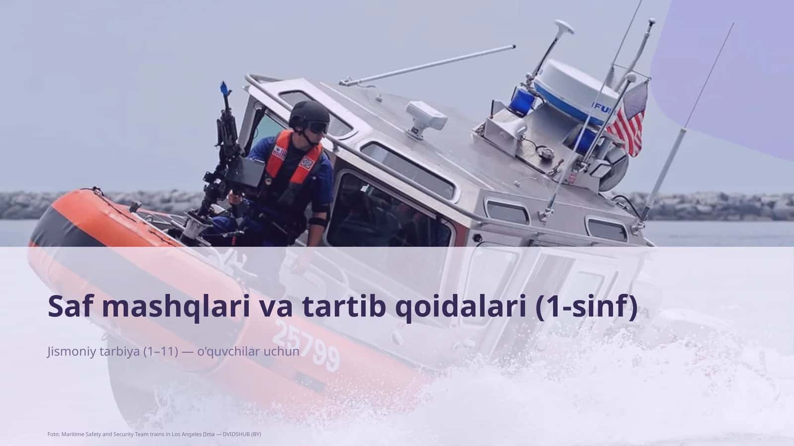 Saf mashqlari va tartib qoidalari (1-sinf)