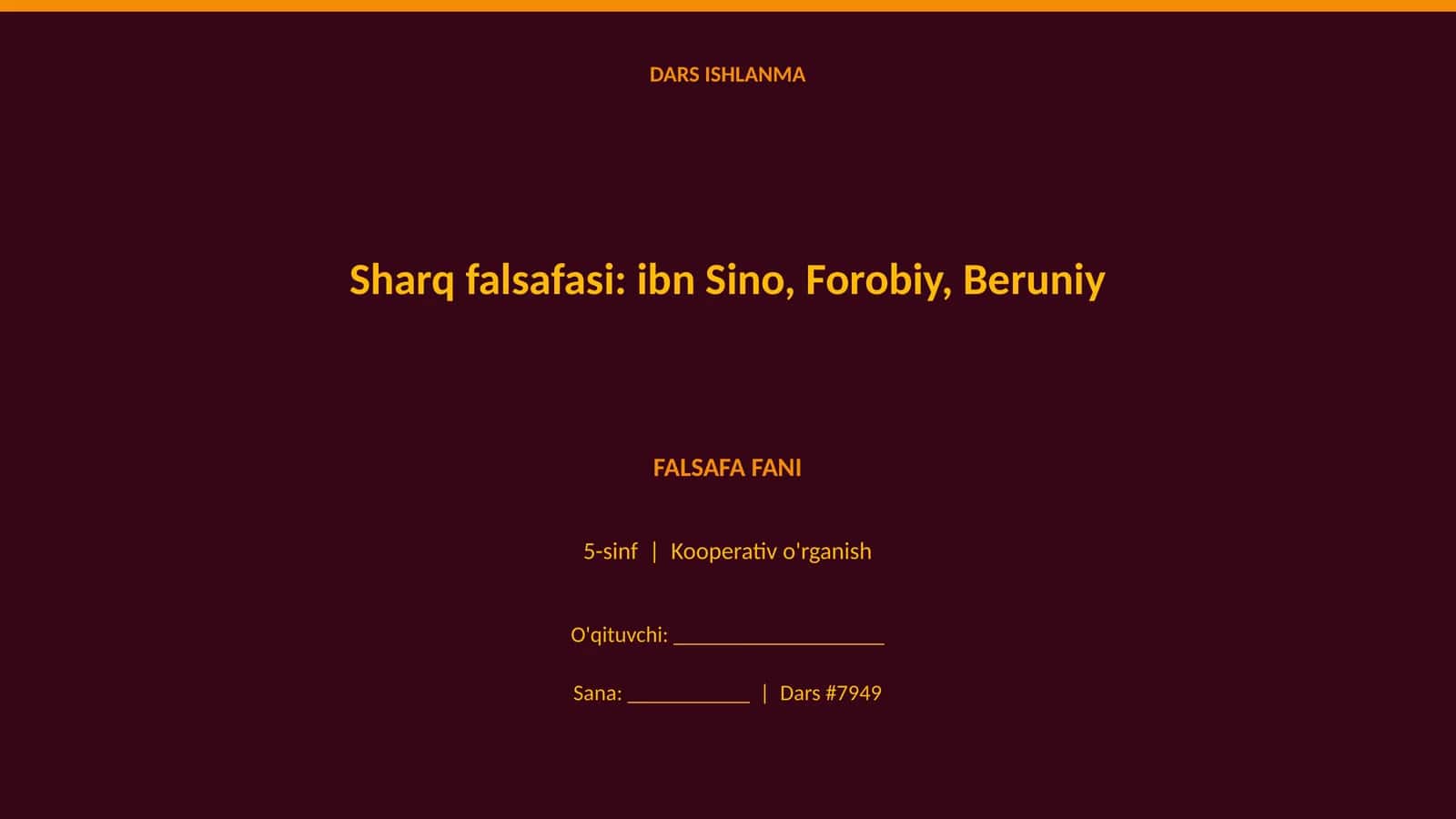 Sharq falsafasi: ibn Sino, Forobiy, Beruniy