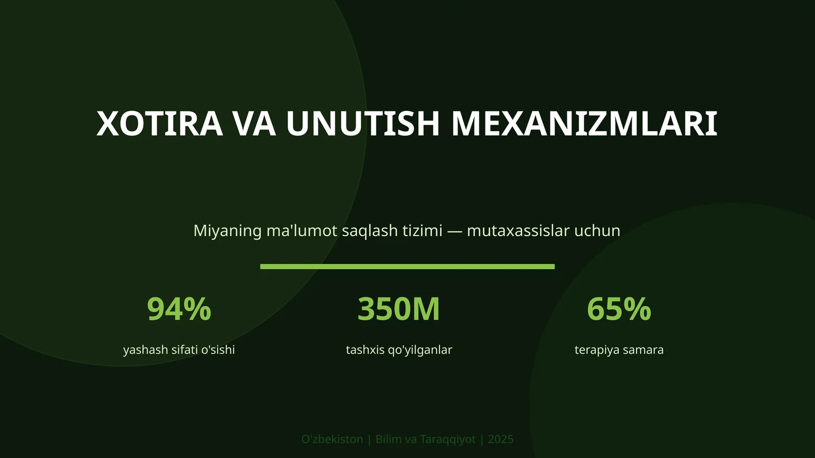 Xotira va unutish mexanizmlari