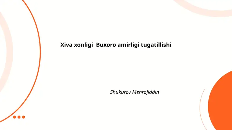 Xiva xonligi Buxoro amirligi tugatillishi