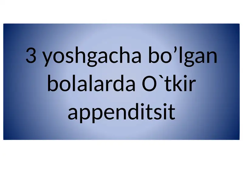 O`tkir appenditsit