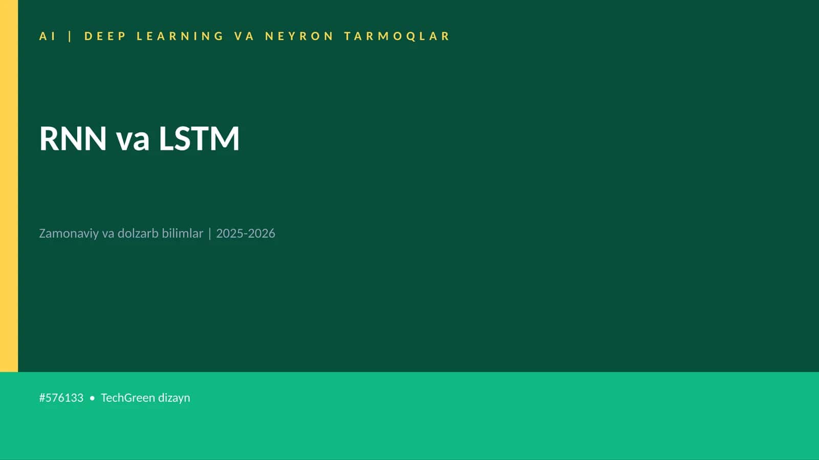 RNN va LSTM