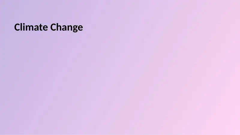 Climate Change