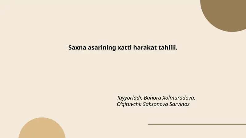 Saxna asarining xatti harakat tahlili