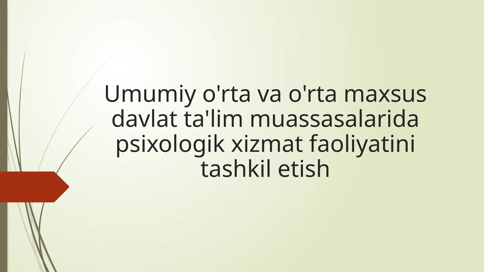 Psixologik xizmat faoliyati