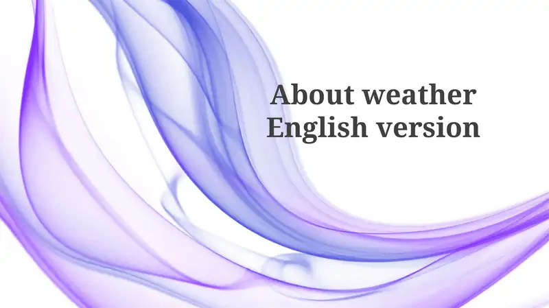 About weather English version