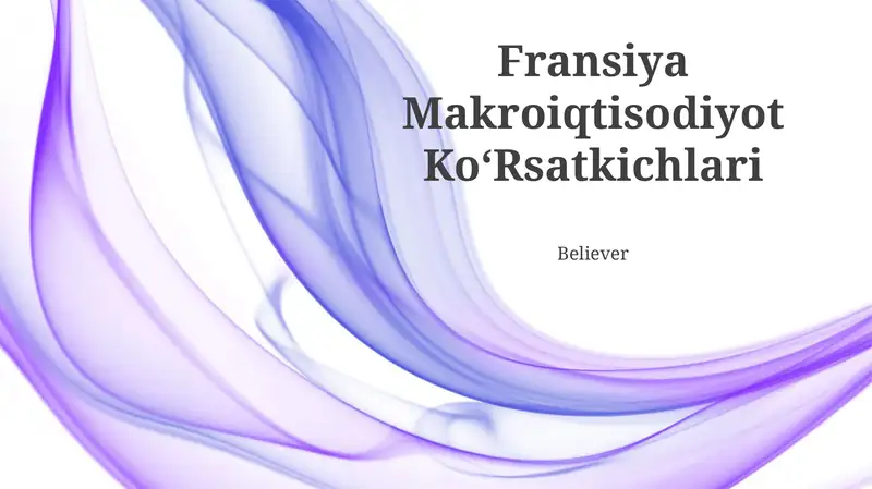 Fransiya Makroiqtisodiyot KoʻRsatkichlari