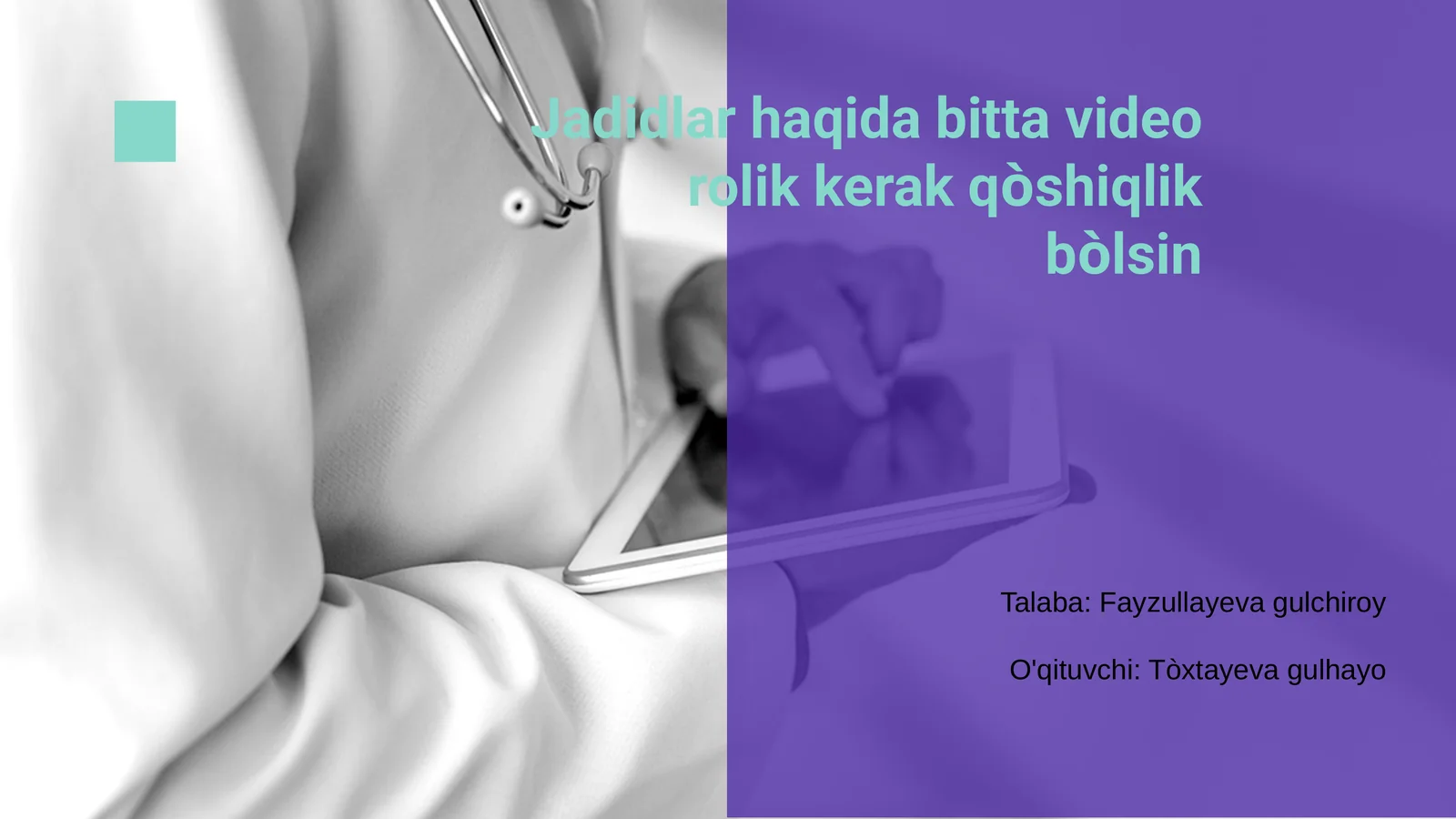 Jadidlar haqida bitta video rolik