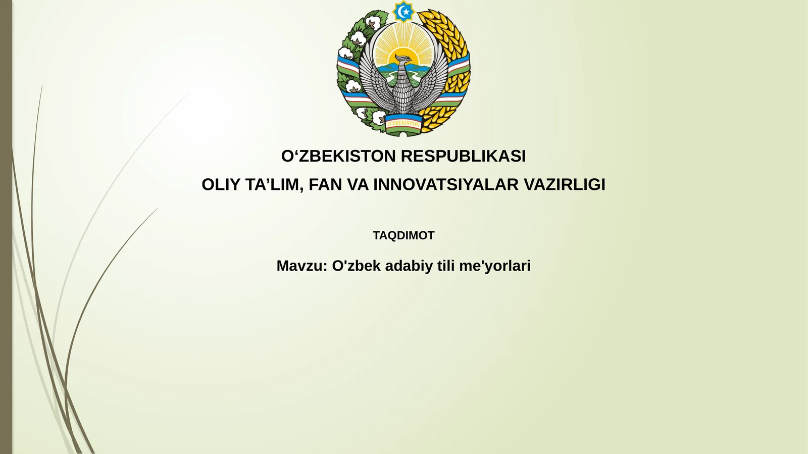 O'zbek adabiy tilining meʼyorlari