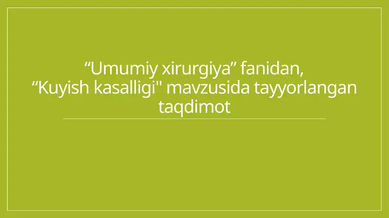 Kuyishkasalligi