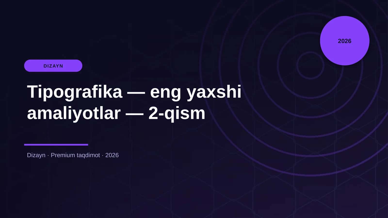Tipografika — eng yaxshi amaliyotlar — 2-qism