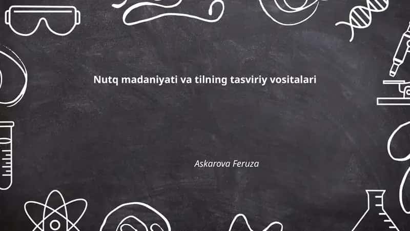 Nutq madaniyati va tilning tasviriy vositalari