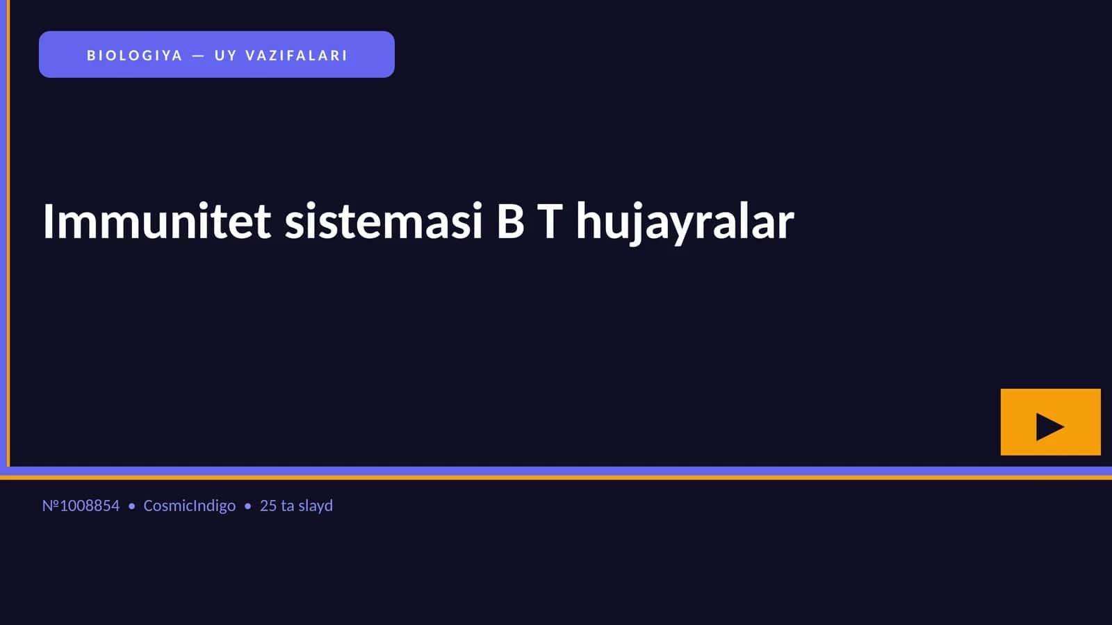 Immunitet sistemasi B T hujayralar
