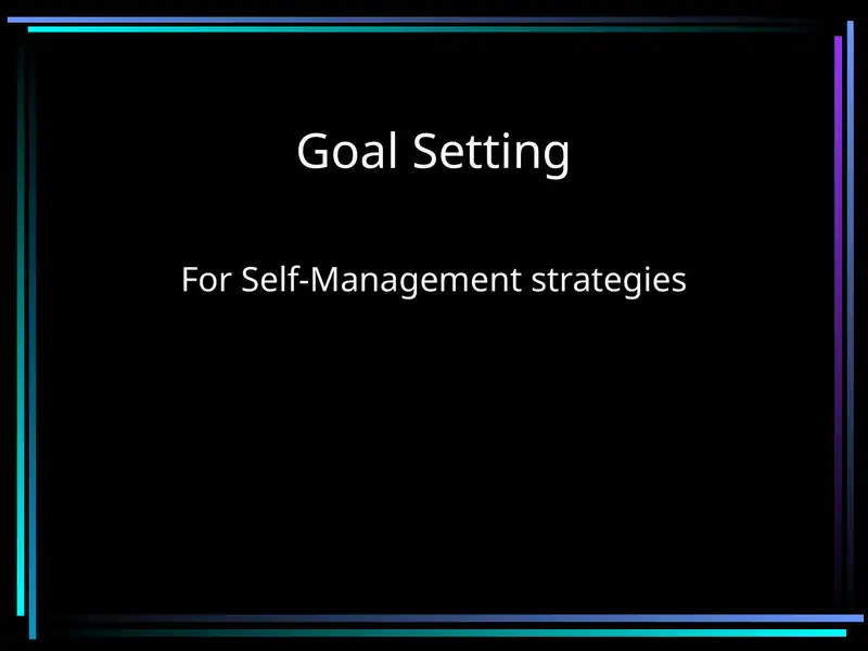 Goal Setting