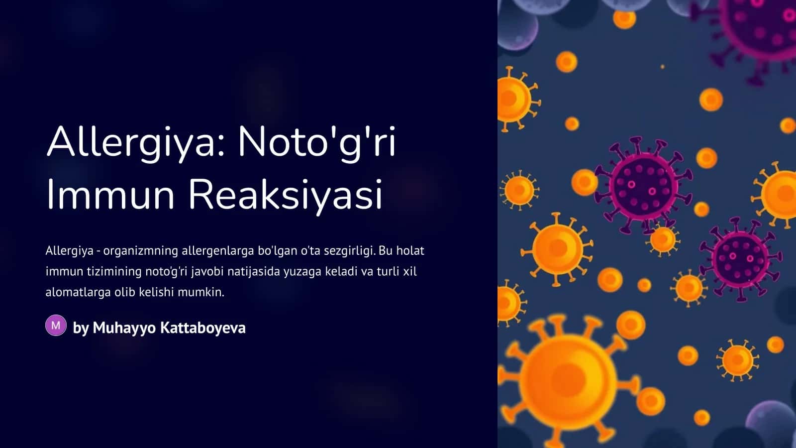 Allergiya: Noto'g'ri Immun Reaksiyasi