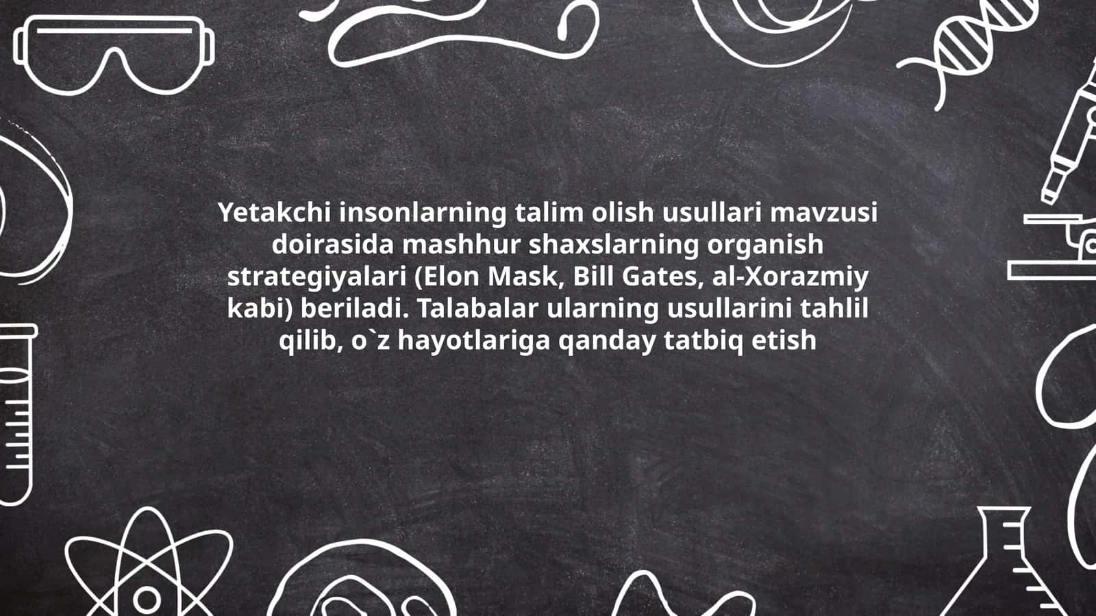 Yetakchi insonlarning talim olish usullari