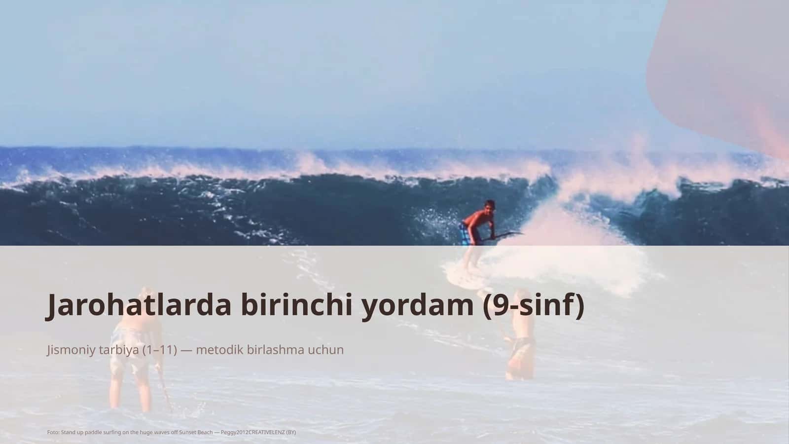 Jarohatlarda birinchi yordam (9-sinf)