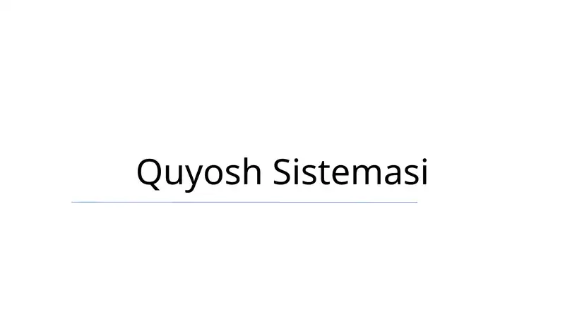 Quyosh Sistemasi