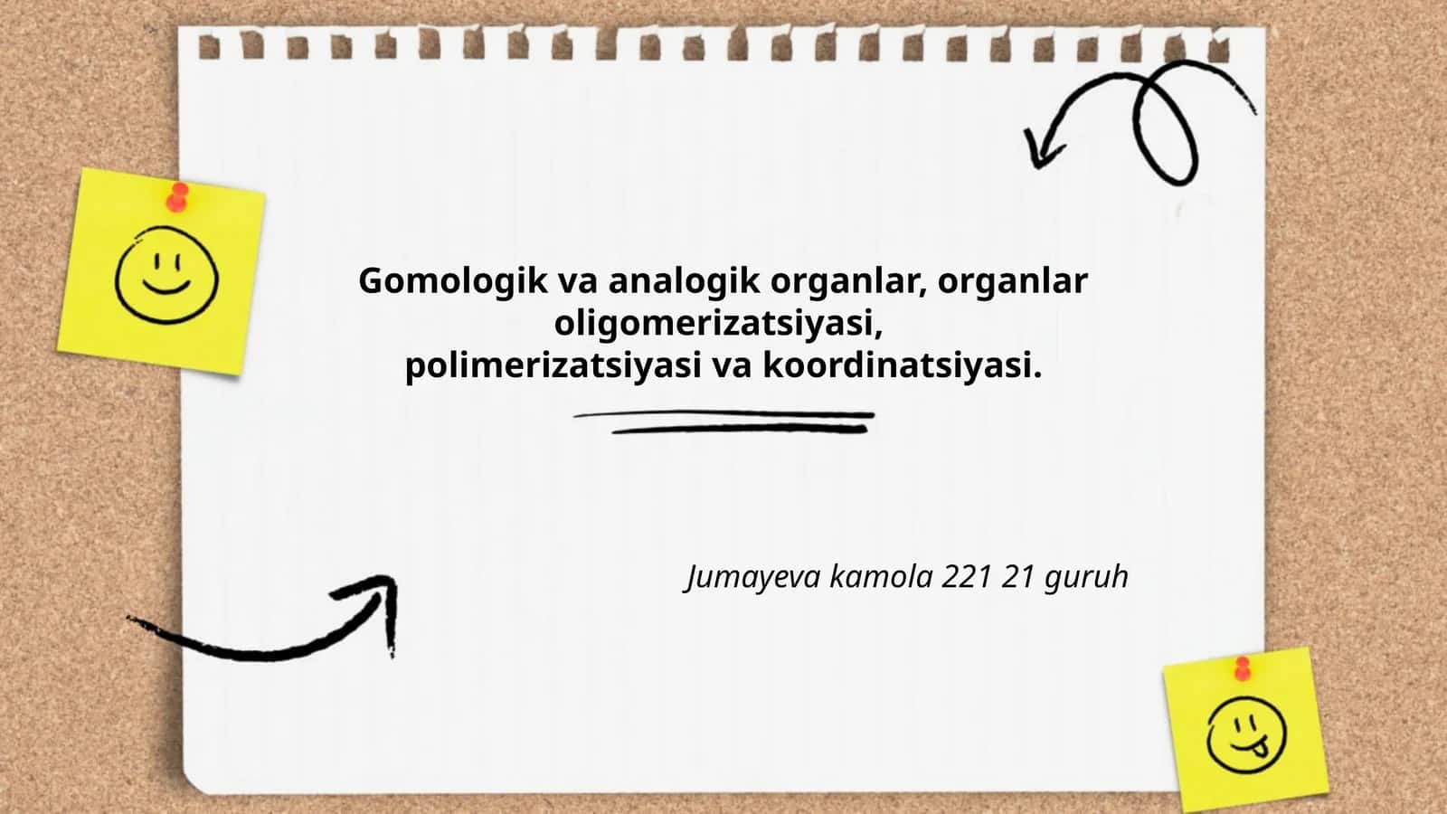 Gomologik va analogik organlar, organlar oligomerizatsiyasi, polimerizatsiyasi va koordinatsiyasi