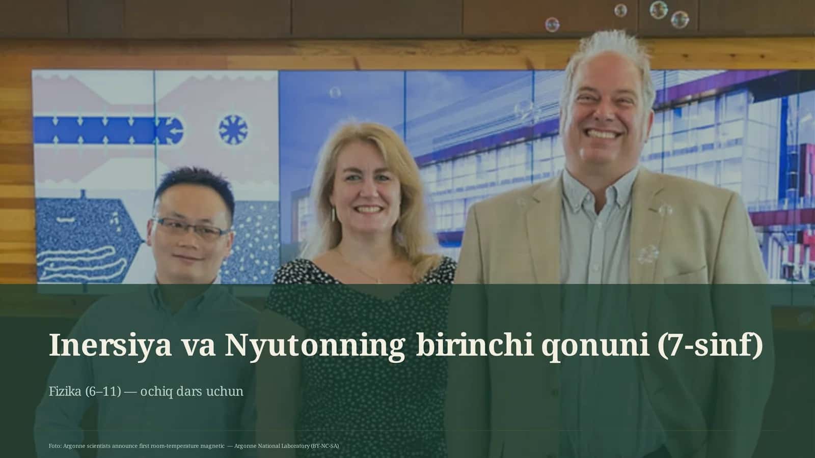 Inersiya va Nyutonning birinchi qonuni (7-sinf)