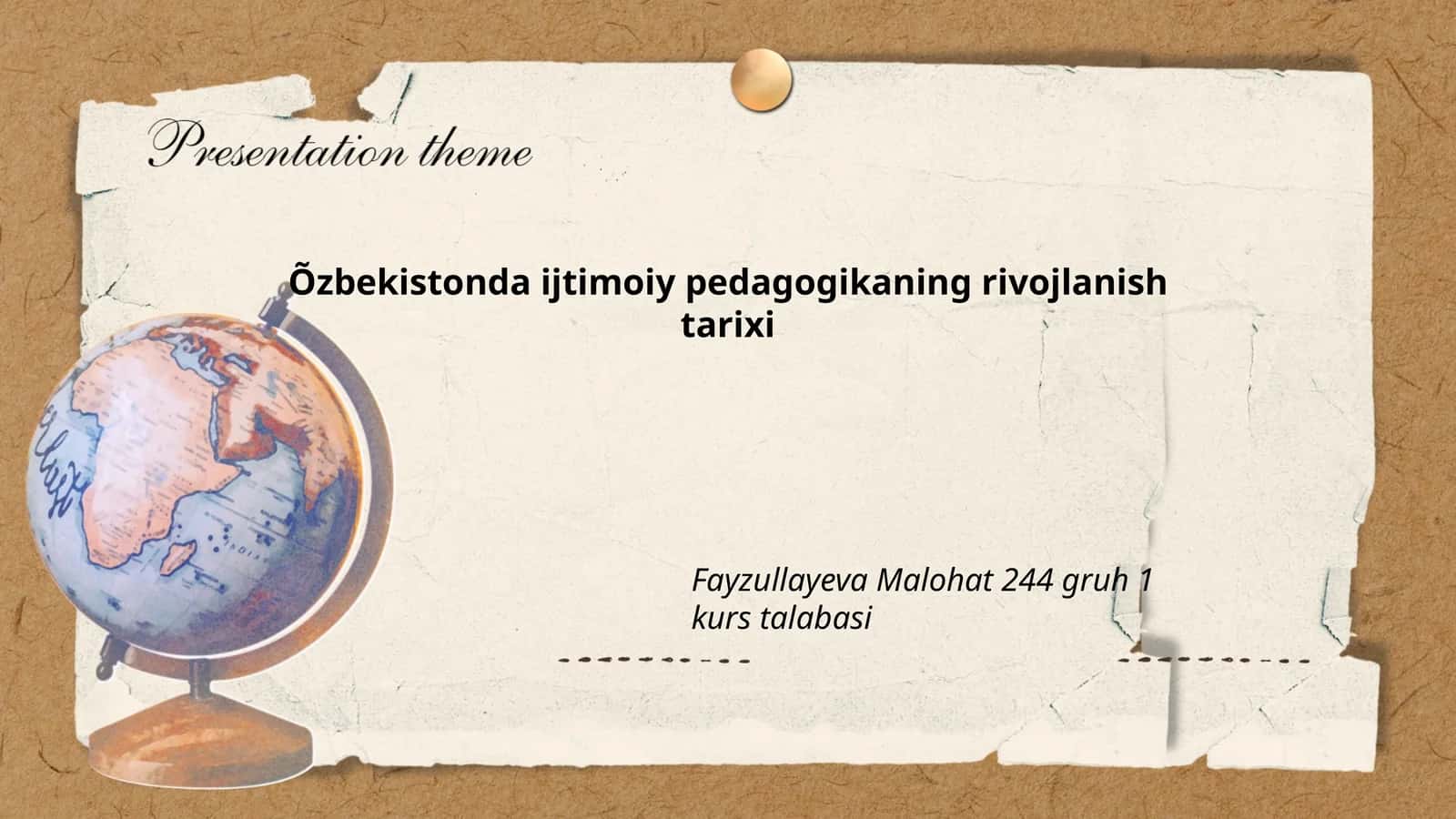Õzbekistonda ijtimoiy pedagogikaning rivojlanish tarixi