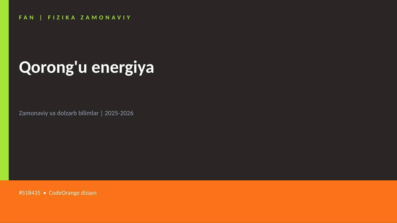 Qorong'u energiya