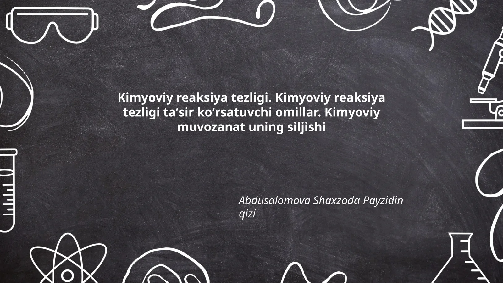 Kimyoviy reaksiya tezligi