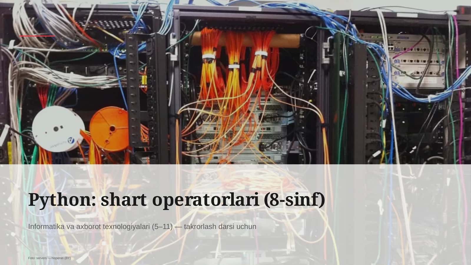 Python: shart operatorlari (8-sinf)
