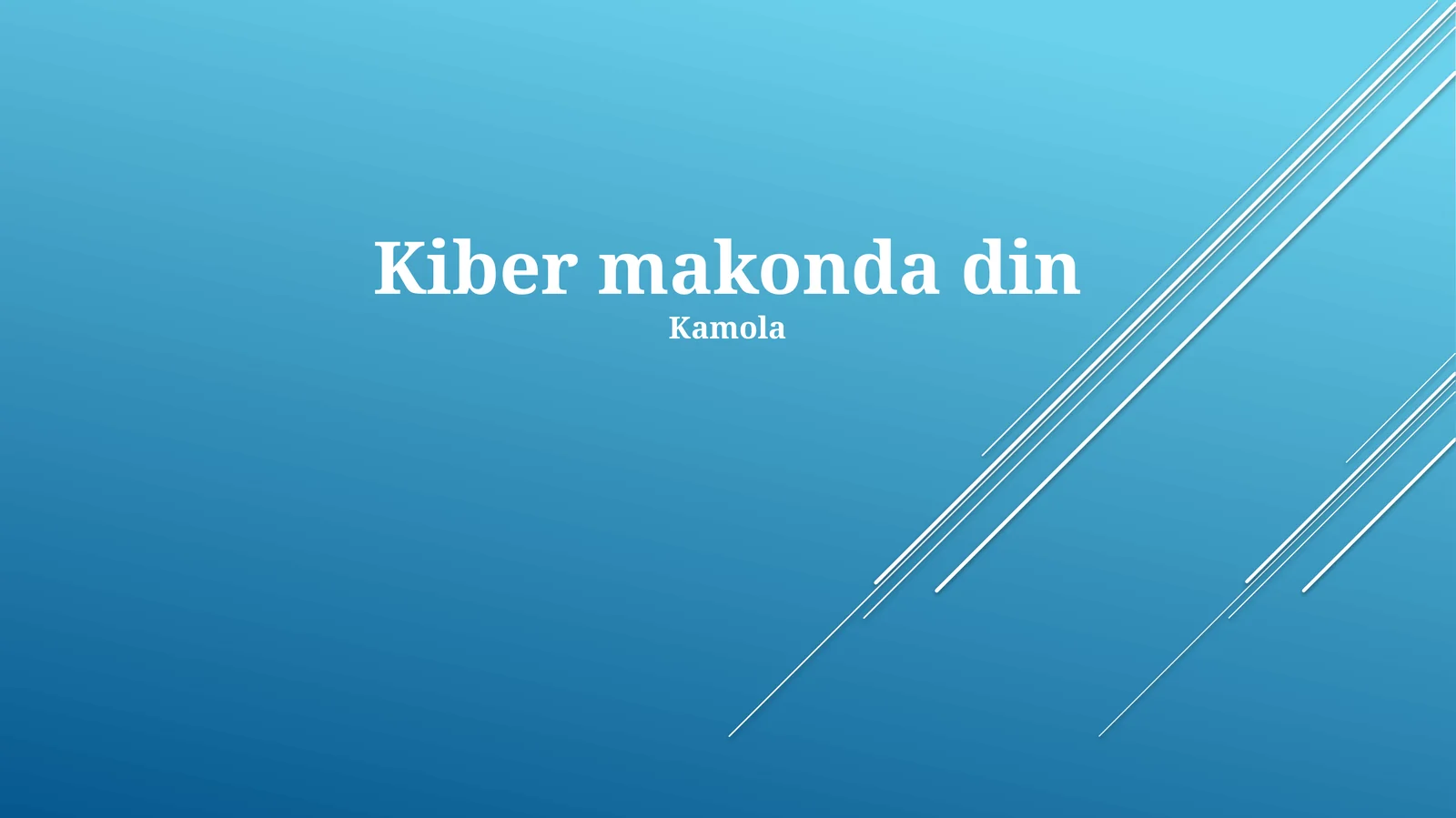 Kiber makonda din