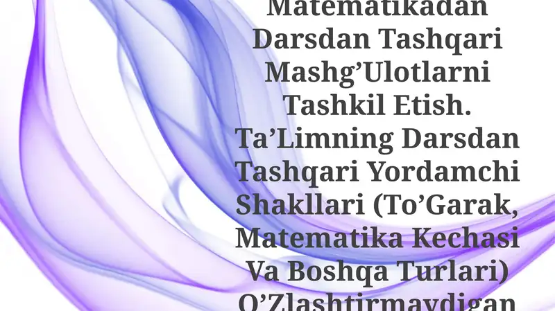 Darsni Tahlil Qilish
