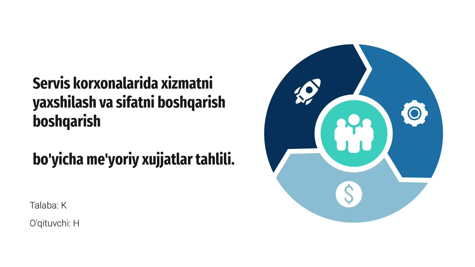 Servis korxonalarida xizmatni yaxshilash va sifatni boshqarish boshqarish