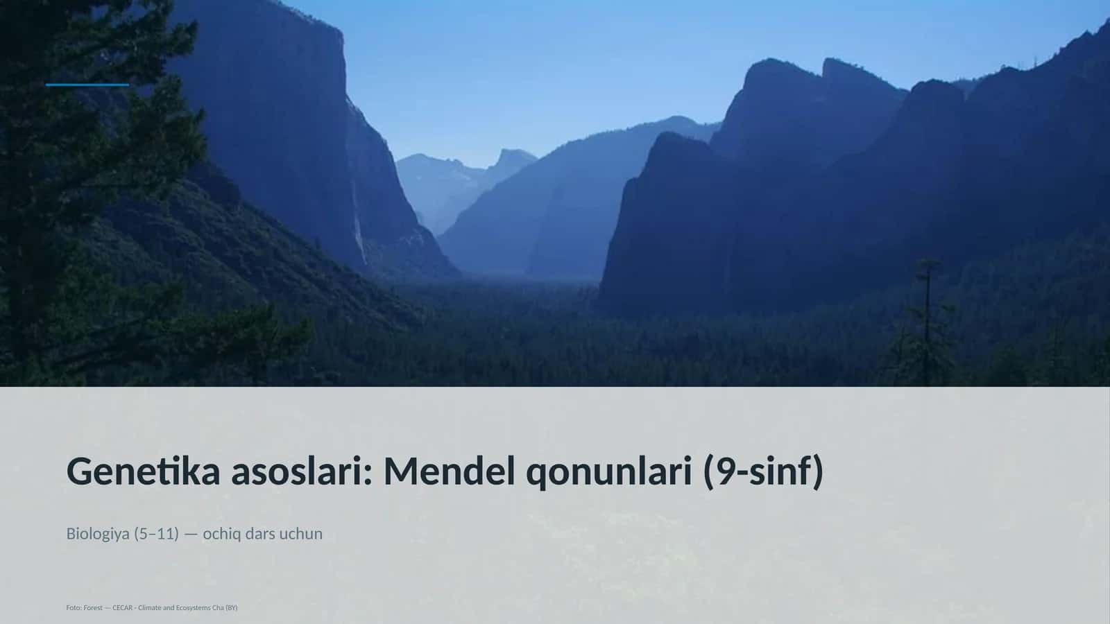 Genetika asoslari: Mendel qonunlari (9-sinf)