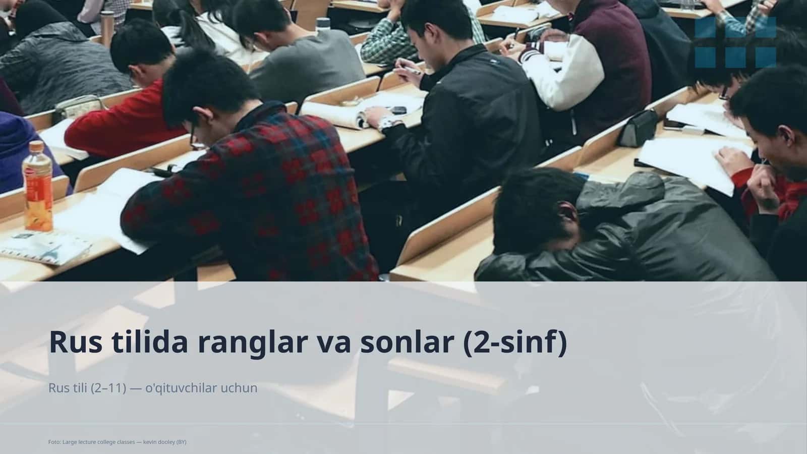 Rus tilida ranglar va sonlar (2-sinf)