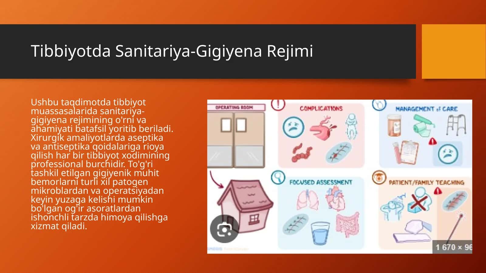 Tibbiyotda Sanitariya-Gigiyena Rejimi