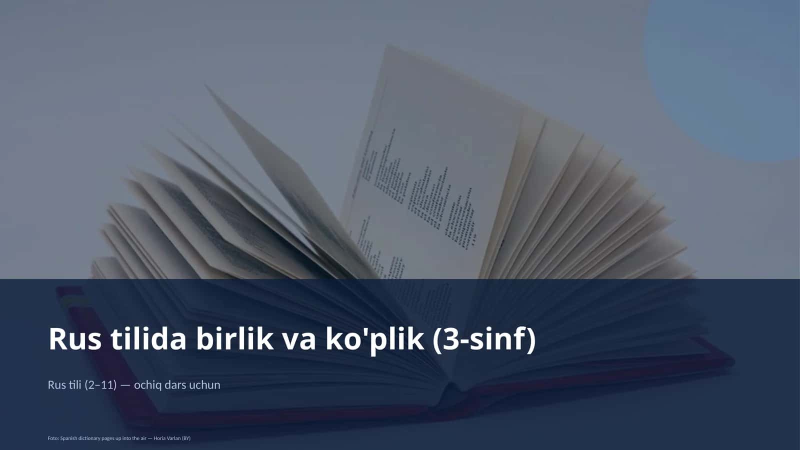 Rus tilida birlik va ko'plik (3-sinf)