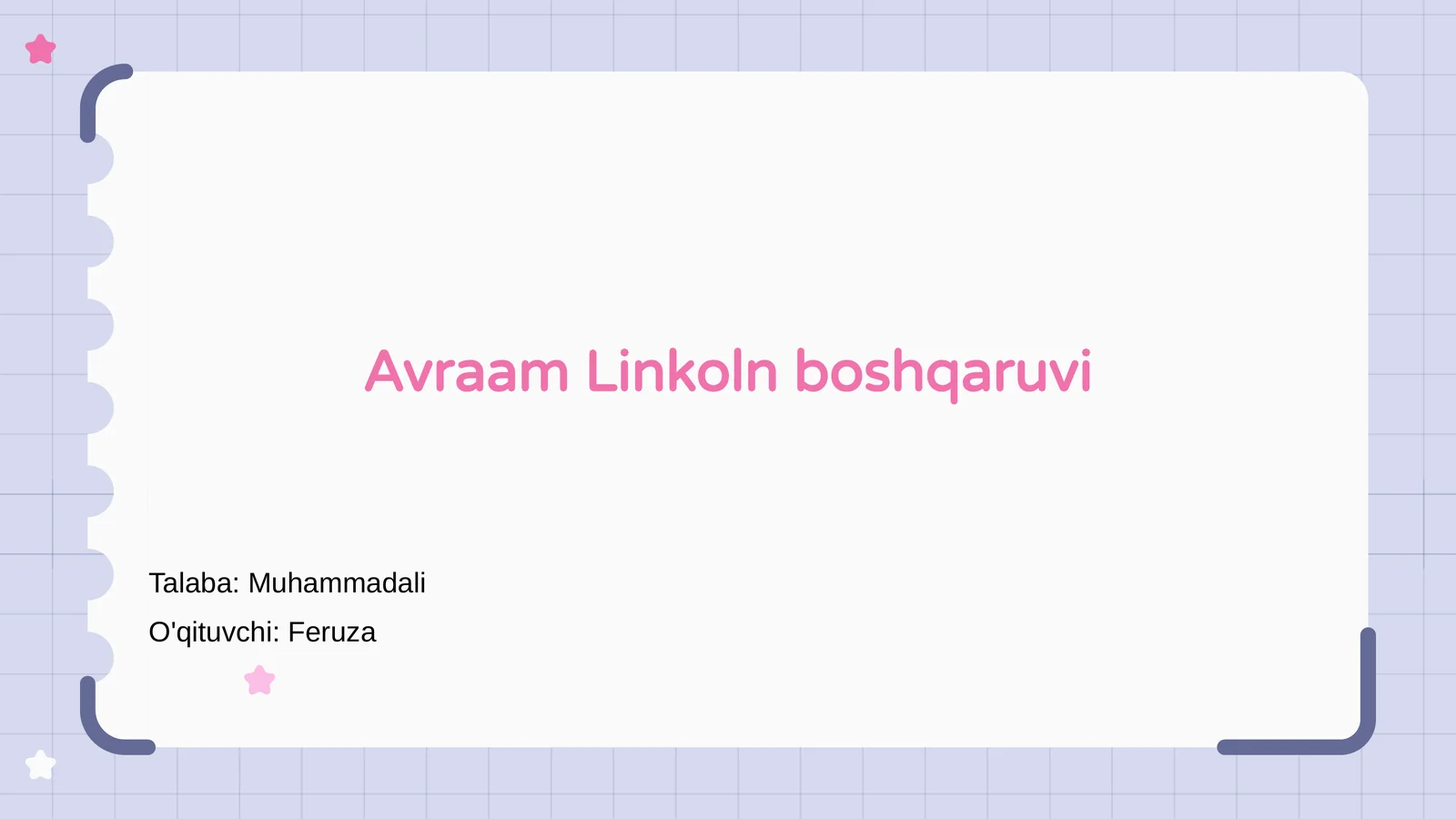 Avraam Linkoln boshqaruvi