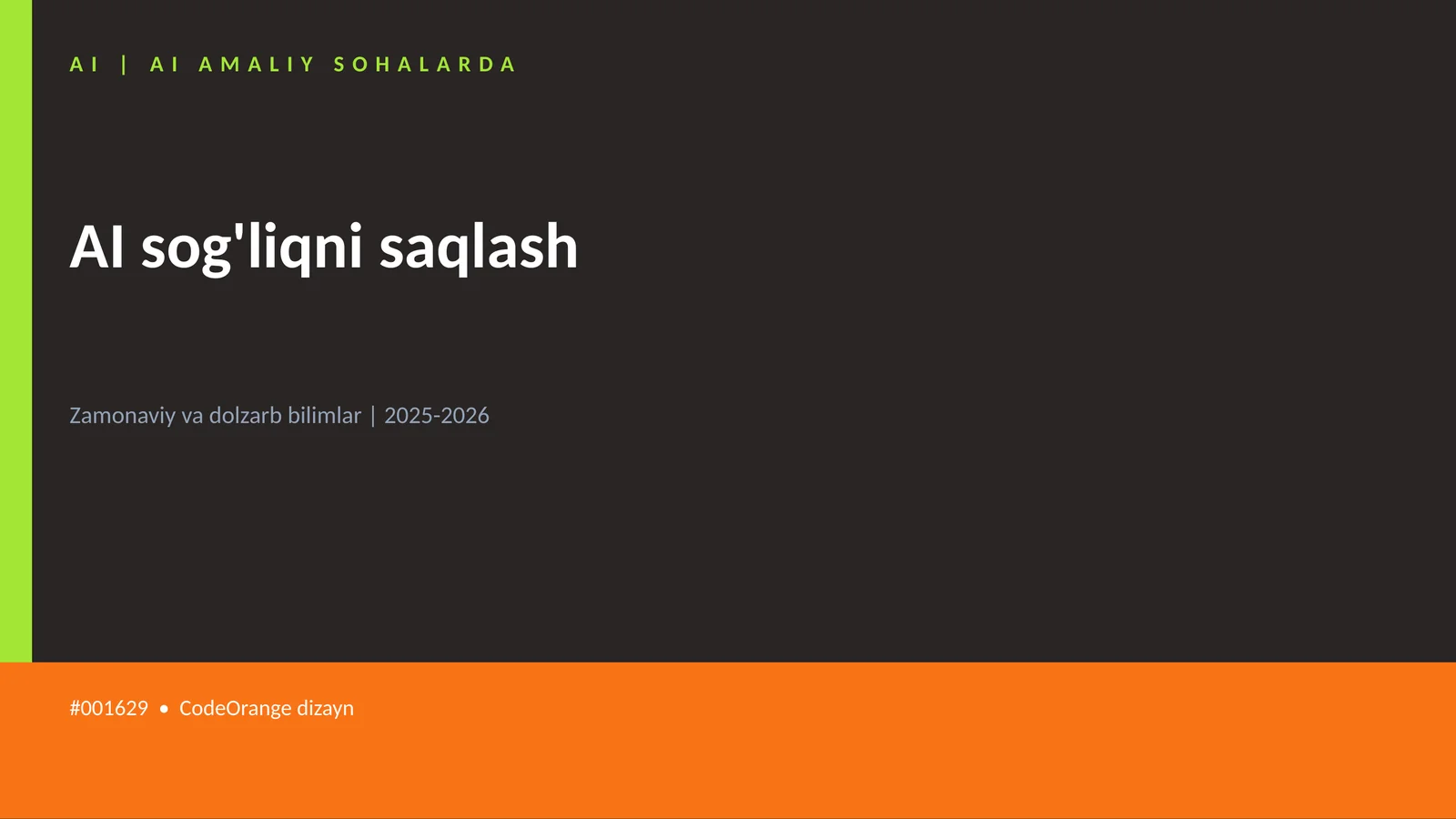AI sog'liqni saqlash