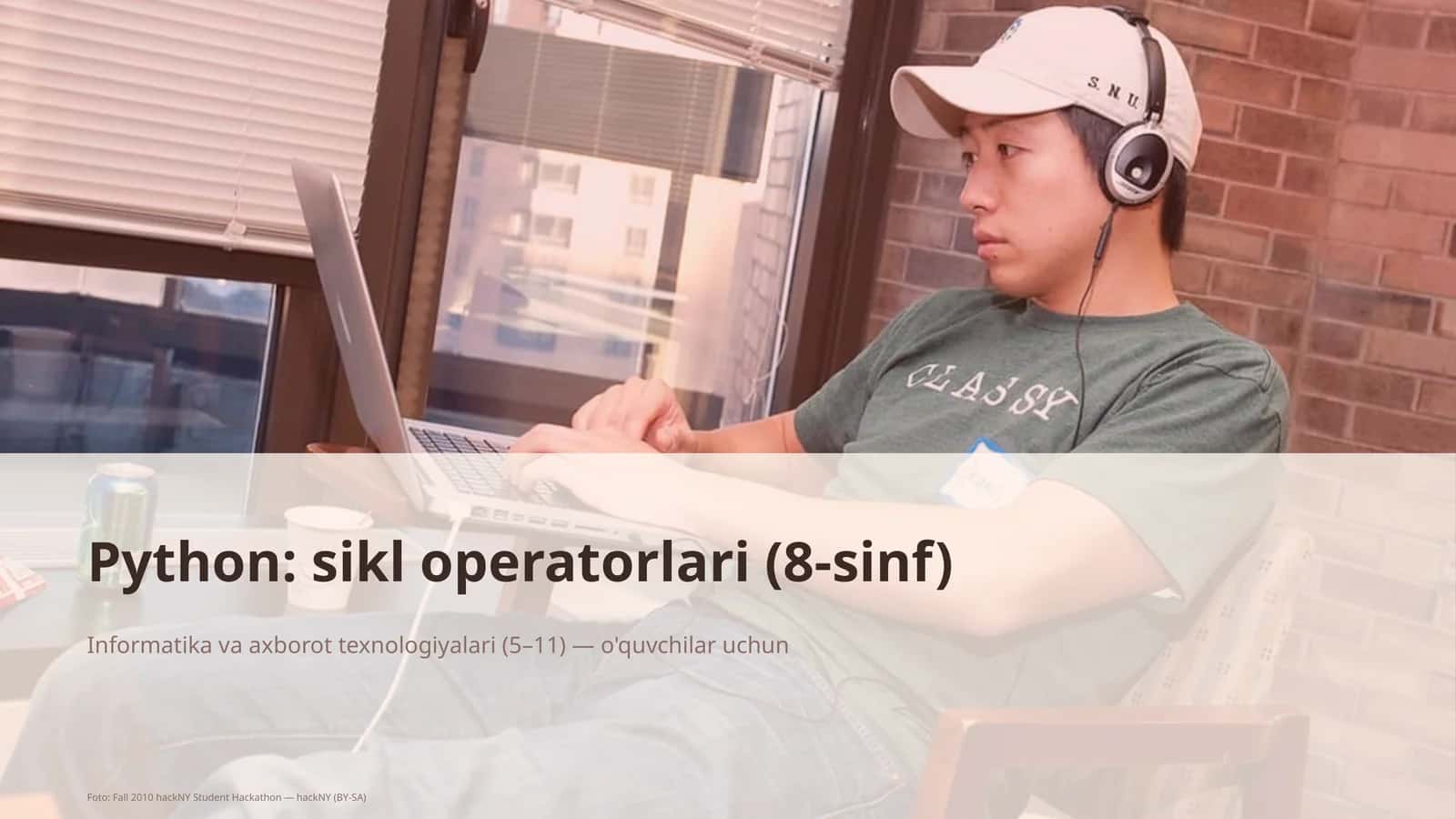 Python: sikl operatorlari (8-sinf)