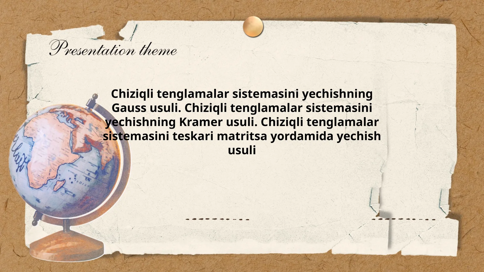 Chiziqli tenglamalar sistemasini yechish usullari