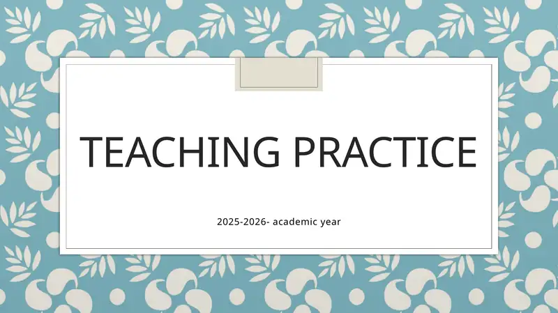 Teaching practice