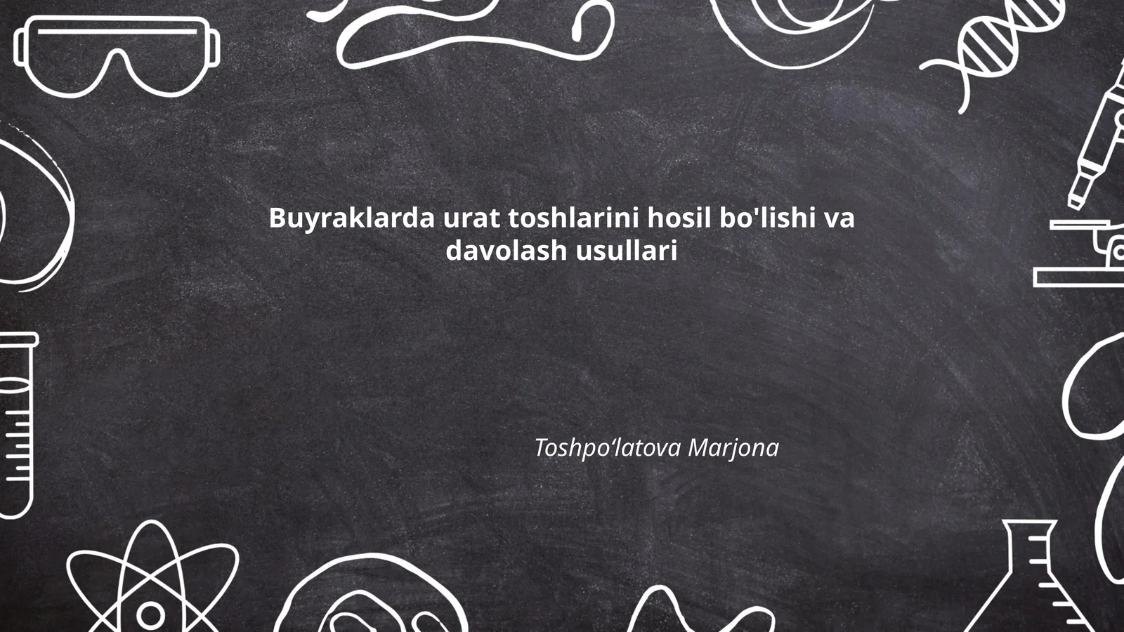 Buyraklarda urat toshlarini hosil bo'lishi va davolash usullari