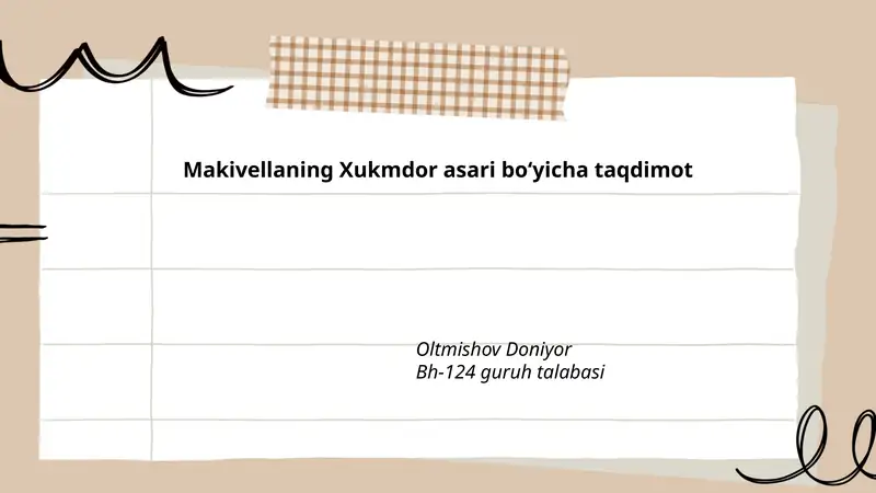 Xukmdor asarining taqdimoti