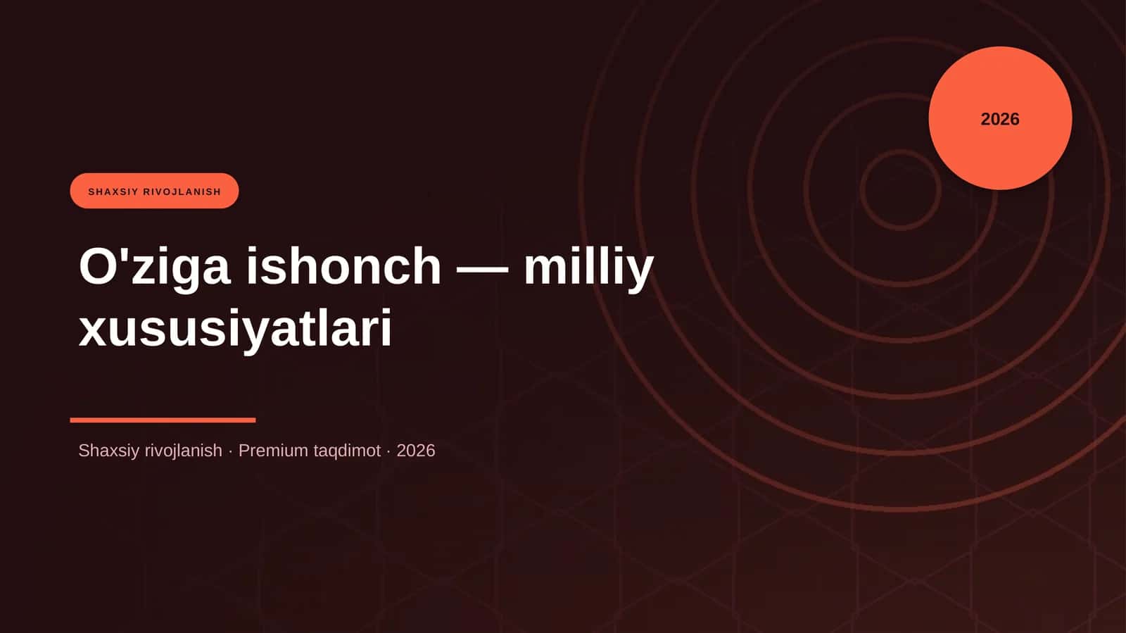 O'ziga ishonch — milliy xususiyatlari
