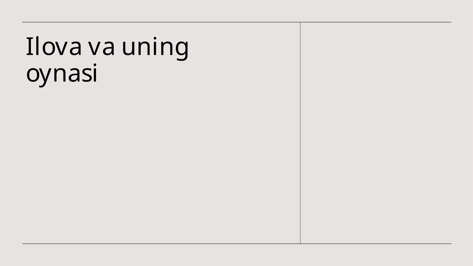 Ilova va uning oynasi